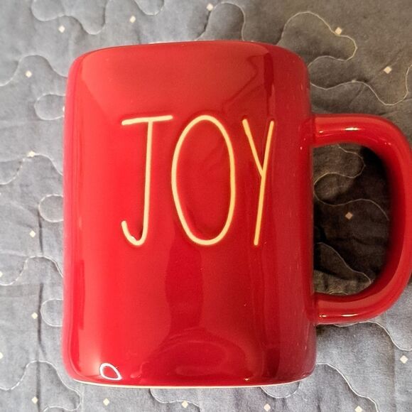 Rae Dunn Joy red coffee mug - Picture 1 of 3